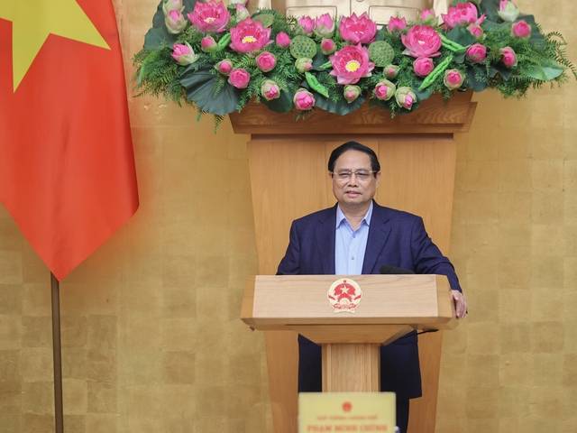 Thủ tướng Phạm Minh Chính phát biểu khai mạc. Ảnh: Nhật Bắc