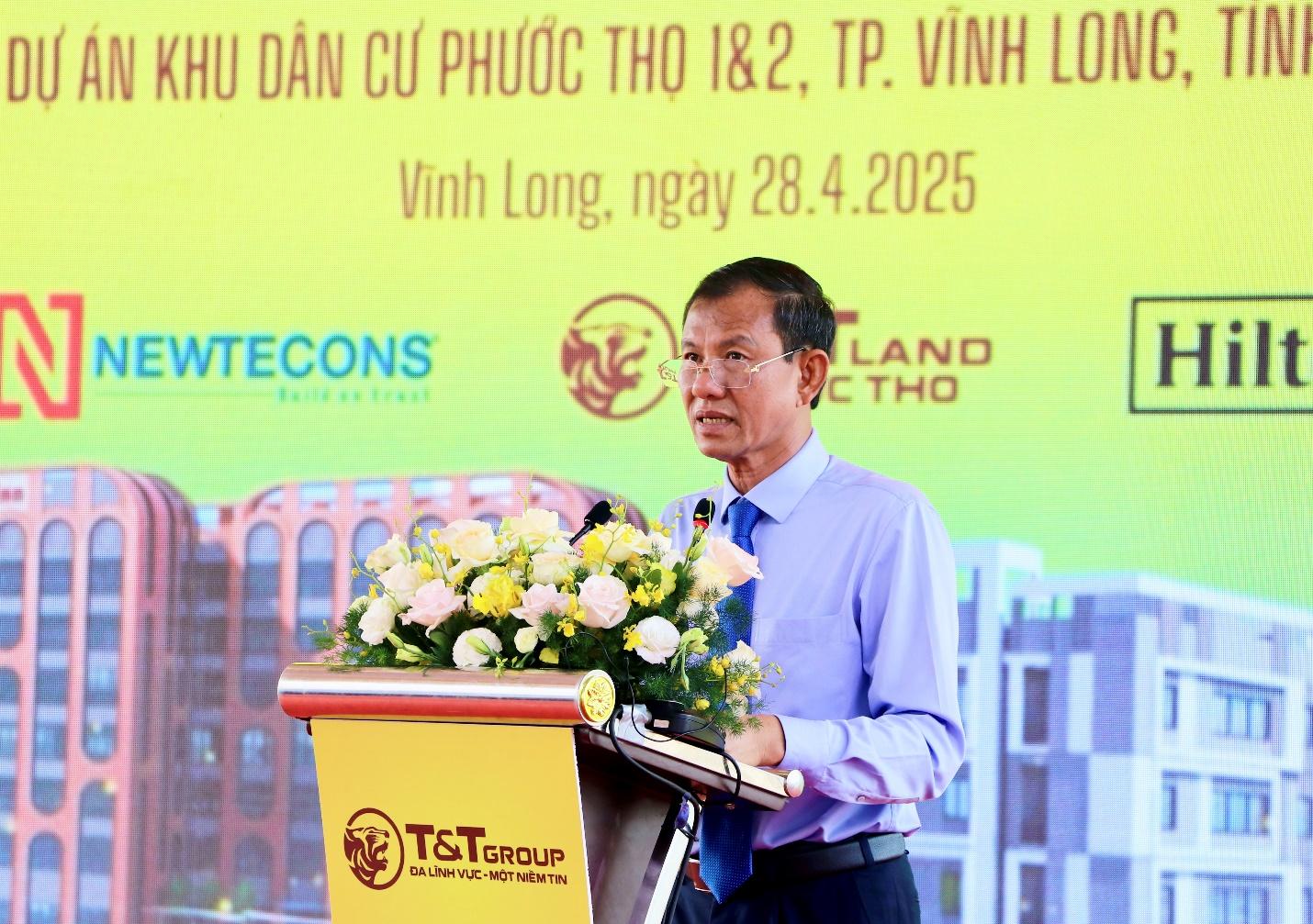 Ông Đặng Văn Chính, Uỷ viên Ban Thường vụ Tỉnh ủy, Phó Chủ tịch Thường trực UBND tỉnh Vĩnh Long phát biểu tại sự kiện.