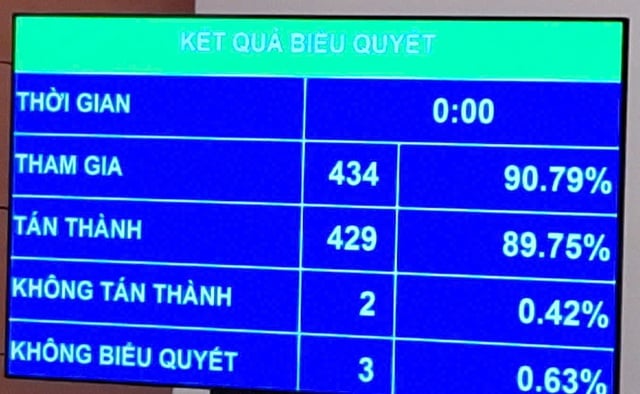 Đa số đại biểu Quốc hội đã biểu quyết thông qua dự thảo Nghị quyết của Quốc hội về một số cơ chế, chính sách đặc biệt phát triển kinh tế tư nhân vào sáng 17-5. Ảnh: Văn Duẩn