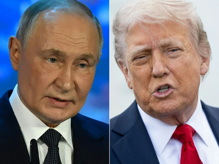 Tổng thống Nga Vladimir Putin (trái) và Tổng thống Mỹ Donald Trump - Ảnh: AFP