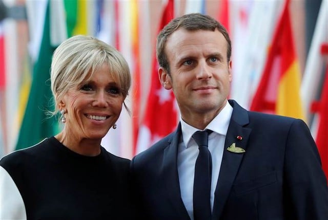 Tổng thống Emmanuel Macron và Phu nhân Brigitte Macron. Nguồn: Reuters