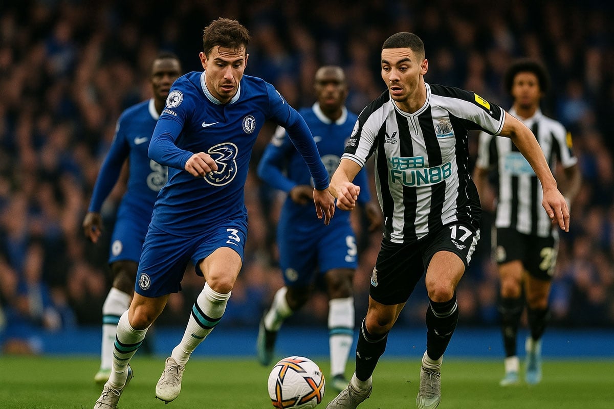 Chelsea và Newcastle có vé dự Champions League mùa tới. Ảnh: ChatGPT.