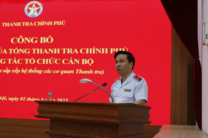Ông Hoàng Hưng, tân Cục trưởng Cục VII phát biểu nhận nhiệm vụ. Ảnh: Mạnh Đạt