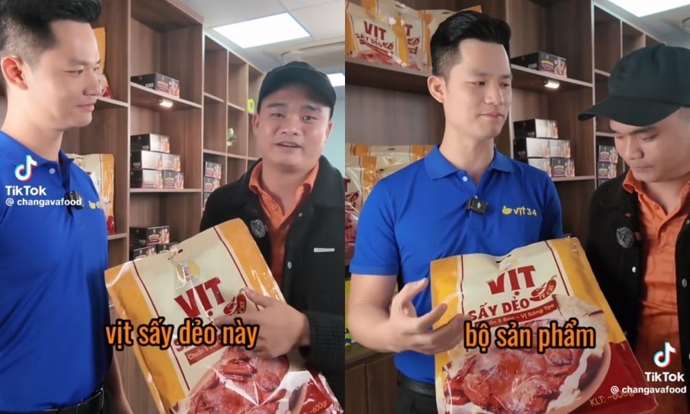 Hiện chuỗi hệ thống Vịt 34 gỡ bỏ toàn bộ các video giới thiệu và quảng bá món “Vịt sấy dẻo” khỏi TikTok, fanpage, website... Ảnh chụp màn hình