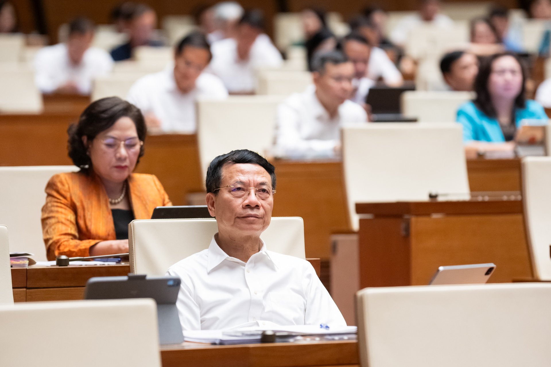 Các đại biểu Quốc hội tại phiên chất vấn. Ảnh: Phạm Thắng