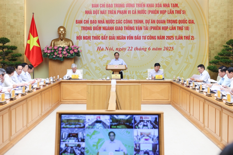 Thủ tướng chủ trì hội nghị '3 trong 1' về nhiều nội dung quan trọng - Ảnh: VGP/Nhật Bắc