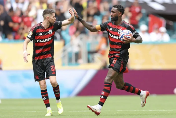 Gerson rút ngắn tỉ số còn 1-2 cho Flamengo
