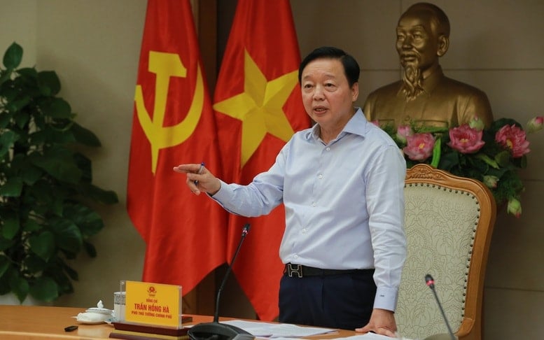 Phó thủ tướng Trần Hồng Hà phát biểu - Ảnh: VGP