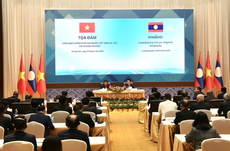 Phó Thủ tướng Nguyễn Chí Dũng đề nghị Chính phủ Lào tiếp tục tạo điều kiện thuận lợi nhất cho doanh nghiệp Việt Nam làm ăn, kinh doanh đóng góp cho phát triển kinh tế Lào - Ảnh: VGP/Thu Sa