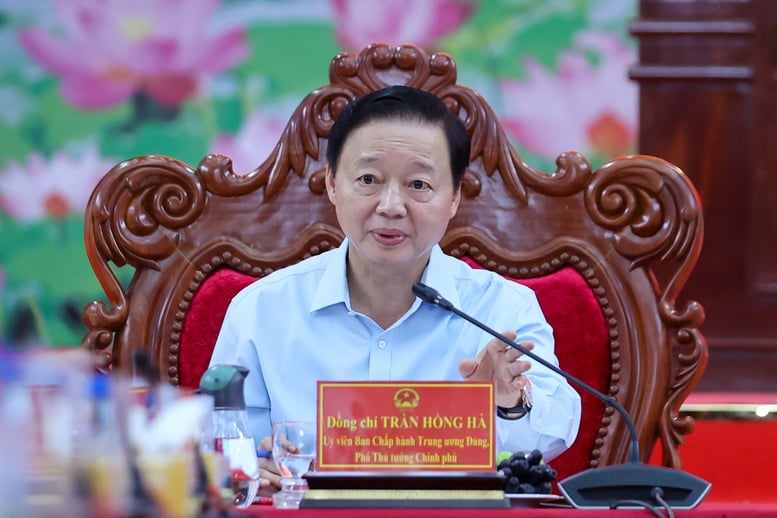 Phó Thủ tướng Trần Hồng Hà phát biểu tại hội nghị - Ảnh: VGP/Nhật Bắc