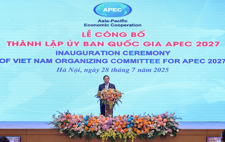  Thủ tướng Phạm Minh Chính đánh giá đăng cai Năm APEC 2027 là vinh dự đối với Việt Nam và cũng là một trọng trách quốc tế - Ảnh: VGP/Nhật Bắc