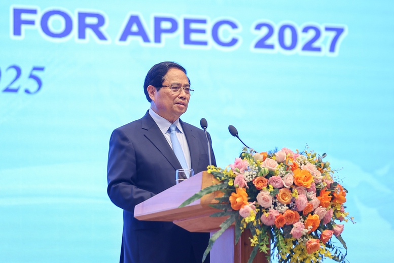  Thủ tướng Phạm Minh Chính chủ trì lễ công bố thành lập Ủy ban Quốc gia APEC 2027 của Việt Nam - Ảnh: VGP/Nhật Bắc