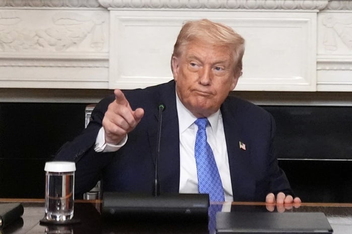  Tổng thống Mỹ Donald Trump tại Nhà Trắng hôm 8-8 - Ảnh: AP