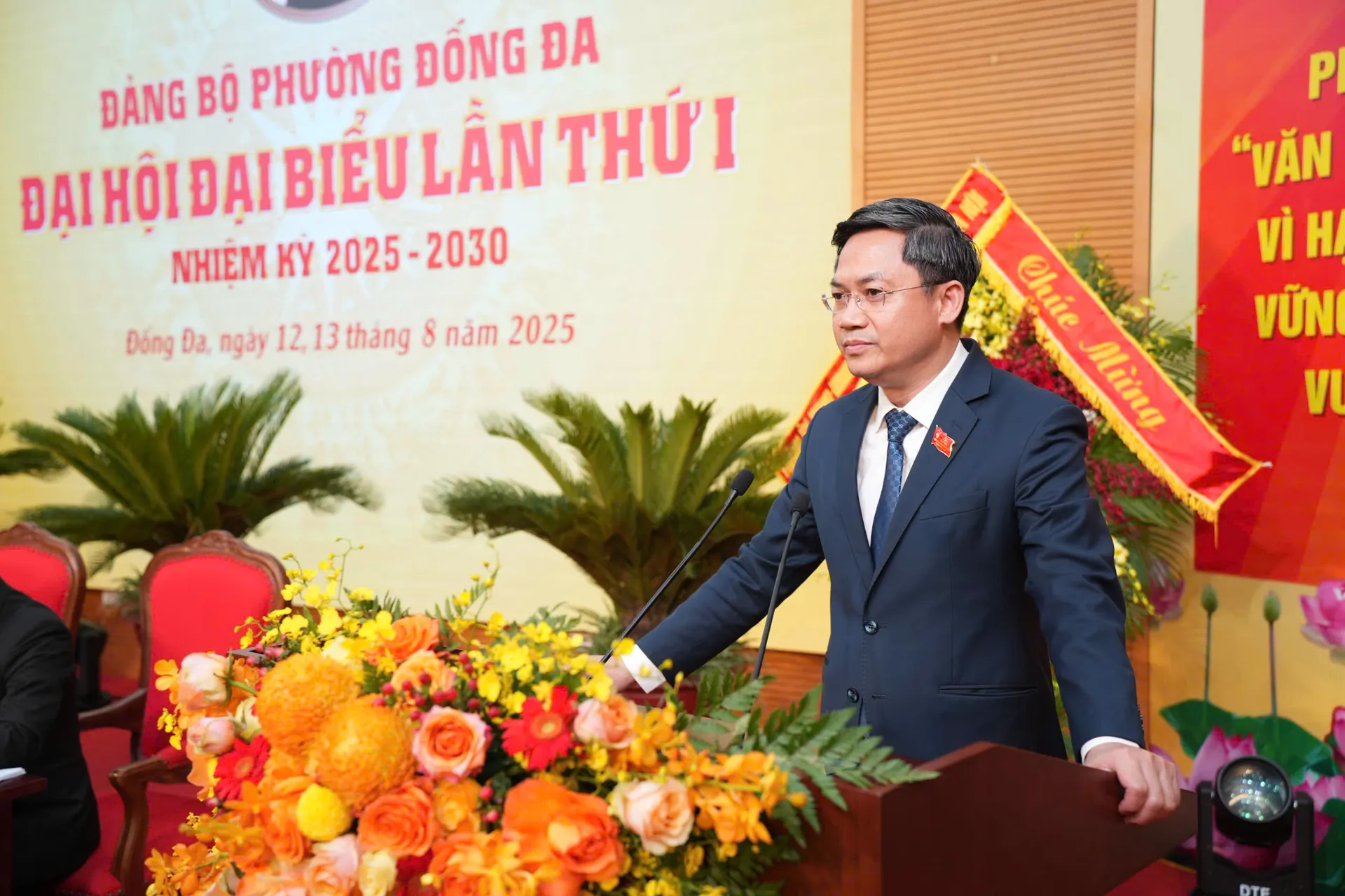 Trưởng ban Tổ chức Thành ủy Hà Minh Hải phát biểu chỉ đạo tại Đại hội.