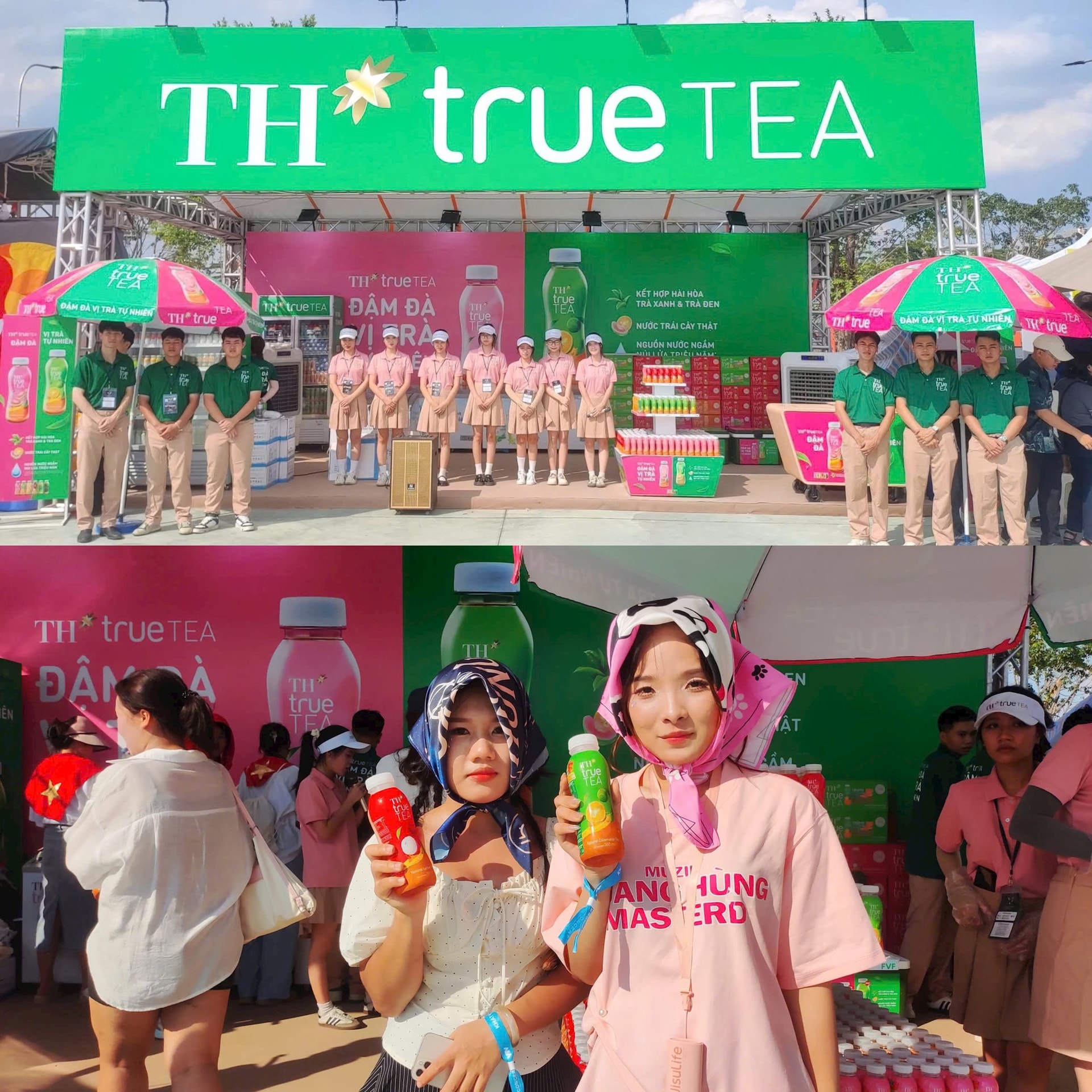 Những chai trà TH true TEA mát lành đã được gửi đến tận tay khán giả tham dự nhạc hội, giúp hàng chục ngàn khán giả giải nhiệt đầy sảng khoái và “cháy” hết mình cùng âm nhạc.