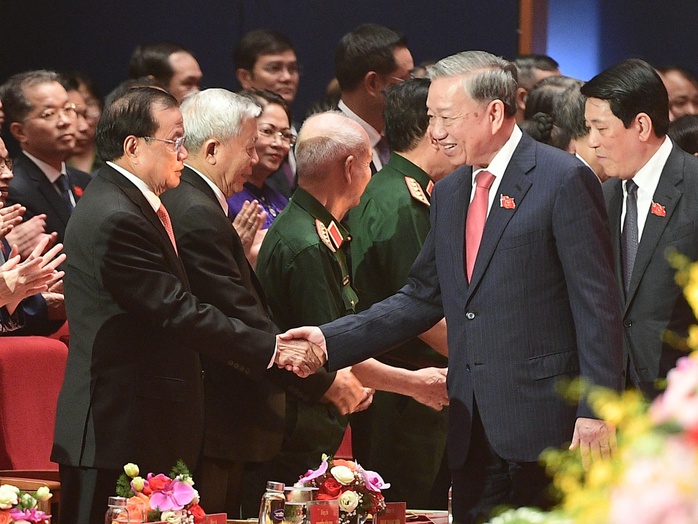 Tổng Bí thư Tô Lâm cùng các đại biểu tại Lễ kỷ niệm