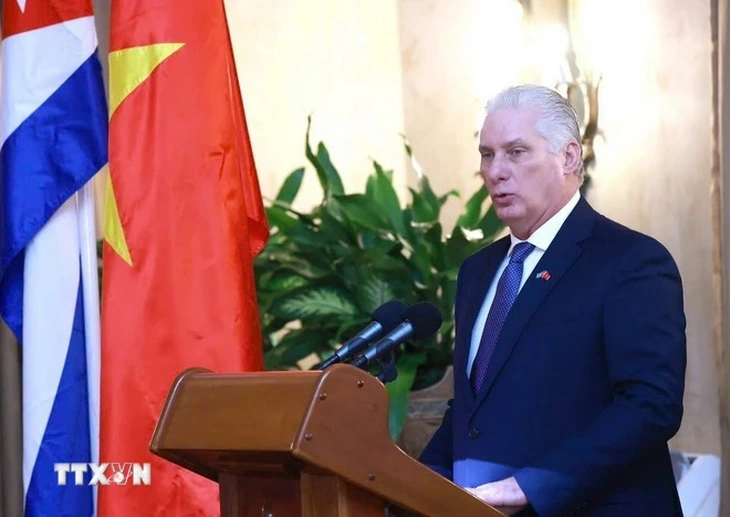 Bí thư thứ nhất, Chủ tịch Cuba Miguel Diaz-Canel Bermudez - Ảnh: TTXVN