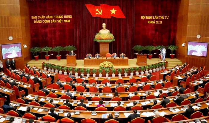 Sáng 4/10, Hội nghị lần thứ 4 Ban Chấp hành Trung ương Đảng khóa XIII đã khai mạc tại Thủ đô Hà Nội (Ảnh: dangcongsan.vn)