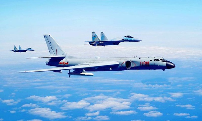 Trong thời gian qua, Trung Quốc điều động lượng lớn máy bay tới gần đảo Đài Loan khiến căng thẳng xuyên eo biển gia tăng (Ảnh minh họa: SCMP).