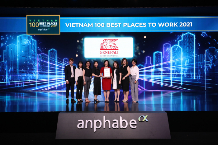 Generali được vinh danh “Top 100 Nơi làm việc tốt nhất Việt Nam 2021” sau khi đã triển khai thành công hàng loạt sáng kiến của chiến lược nhân sự “Hơn cả một nơi làm việc”.
