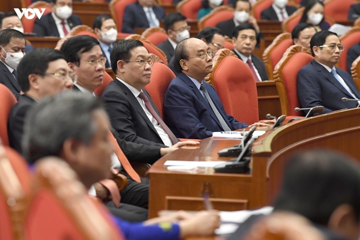 Các đại biểu dự Hội nghị Trung ương 4 khóa XIII (tháng 10/2021).