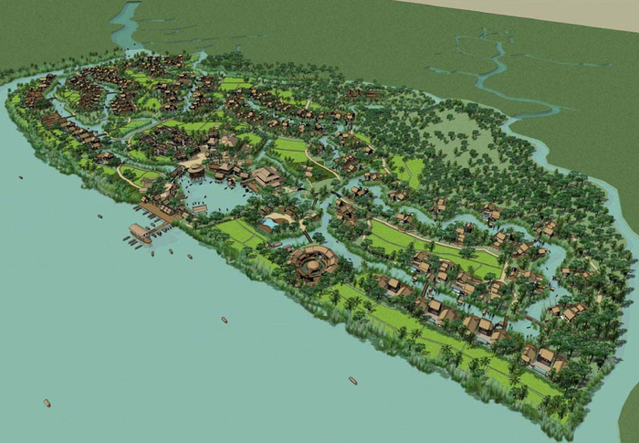 Phối cảnh tổng thể dự án Khu đô thị sinh thái Six Senses Saigon River. Ảnh: internet
