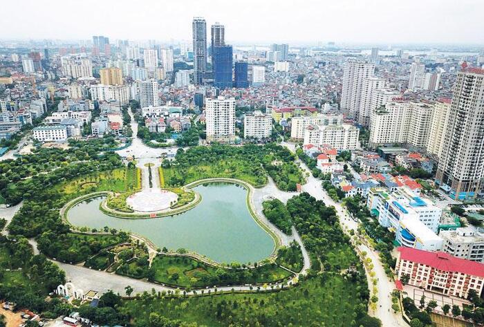 Hà Nội đang tập trung phát triển đô thị theo các nhóm chỉ tiêu tăng trưởng xanh.