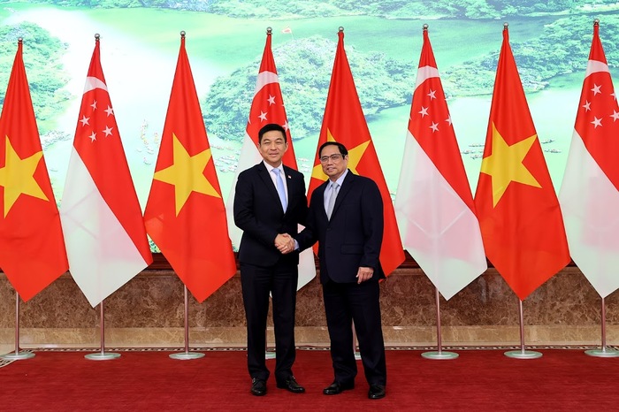 Thủ tướng Chính phủ Phạm Minh Chính và Chủ tịch Quốc hội Singapore Tan Chuan-Jin.
