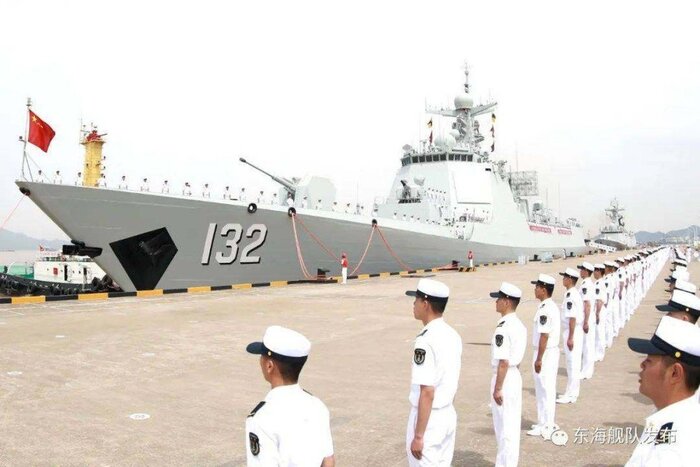 Tàu khu trục Tô châu của Hải quân Trung Quốc. Ảnh: SCMP