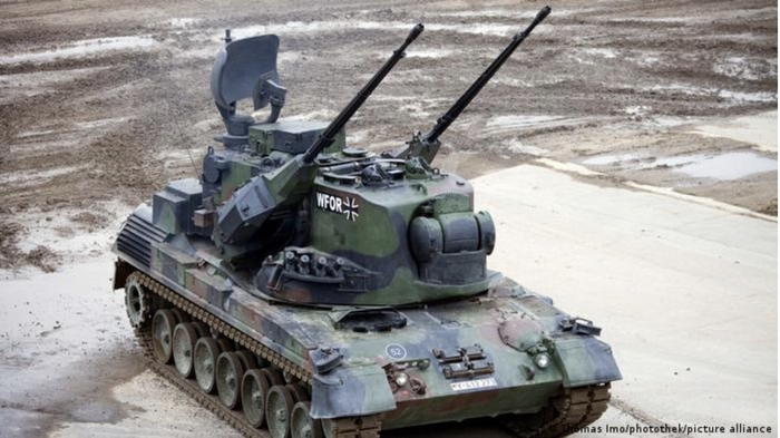 Xe tăng phòng không 'Gepard' được thiết kế để chống lại trực thăng tấn công bọc thép và các mục tiêu mặt đất hạng nhẹ. Ảnh: PA