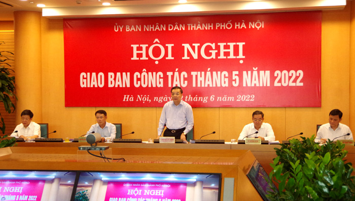 Chủ tịch UBND TP Chu Ngọc Anh phát biểu tại hội nghị