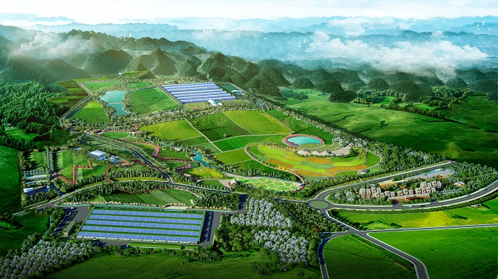 Phối cảnh Tổ hợp dự án Thiên đường sữa Mộc Châu, có vốn đầu tư dự kiến lên đến 3.500 tỷ đồng.