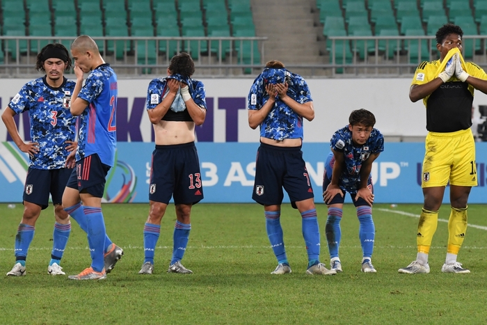 U23 Nhật Bản buồn bã khi bị loại (Ảnh: AFC).