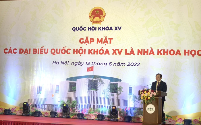 TSKH Phan Xuân Dũng, Chủ tịch Liên hiệp Hội Việt Nam phát biểu.