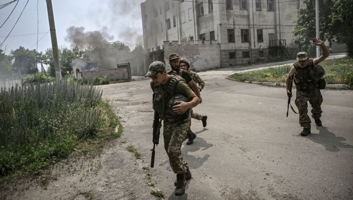 Quân đội Ukraine ở Lysychansk, Donbas. Ảnh:AFP