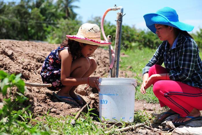 Dự án 'Innovation for Children' góp phần giải quyết ảnh hưởng của biến đổi khí hậu đối với trẻ em Việt Nam. Ảnh: Masterise Group và UNICEF Việt Nam