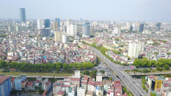 Một góc Thành phố Hà Nội nhìn từ trên cao. Ảnh: Phạm Hùng