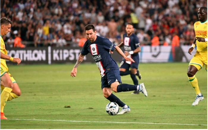 PSG chơi lấn lướt trước Nantes với bộ đôi Messi và Neymar trên hàng công - Ảnh: AP