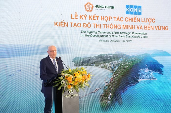 Ngài Keijo Norvanto - Đại sứ đặc mệnh toàn quyền nước Cộng hòa Phần Lan tại Việt Nam phát biểu tại sự kiện