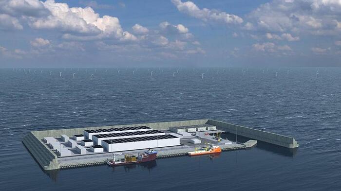 Mô hình hòn đảo năng lượng sạch đầu tiên trên thế giới sẽ được Đan Mạch xây dựng. (Ảnh: The Danish Energy Agency)