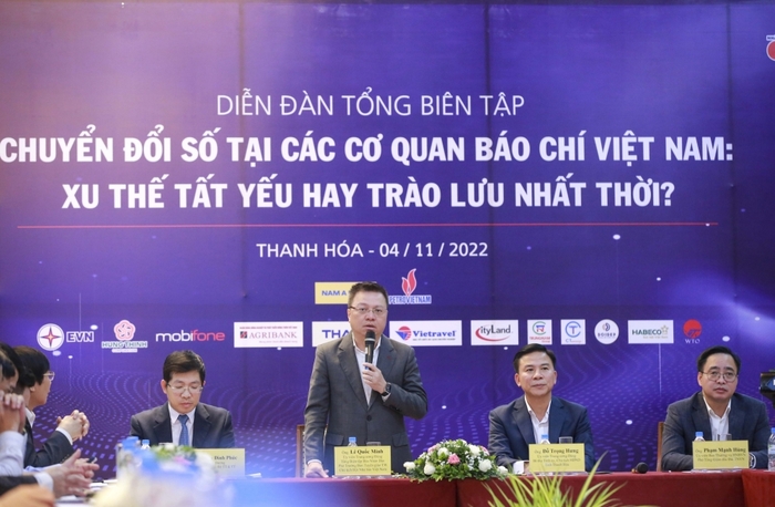 Ông Lê Quốc Minh, Tổng Biên tập Báo Nhân Dân, Phó Trưởng Ban Tuyên giáo Trung ương, Chủ tịch Hội Nhà báo Việt Nam.