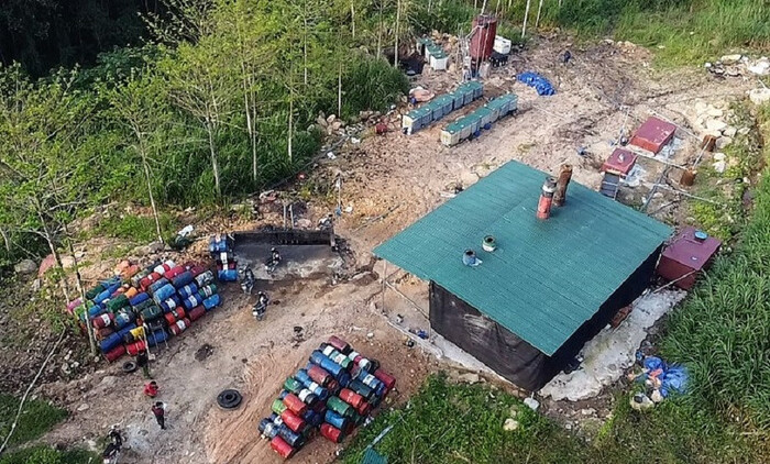Cơ sở tái chế dầu nhớt thải thuộc danh mục chất thải nguy hại trái phép trên địa bàn huyện Tân Kỳ