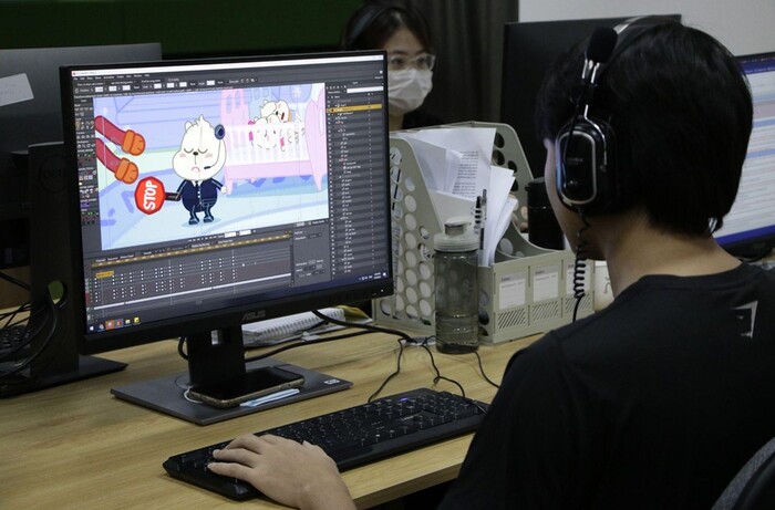 Phim hoạt hình Wolfoo sản xuất tại studio của Sconnect - Ảnh: NSX