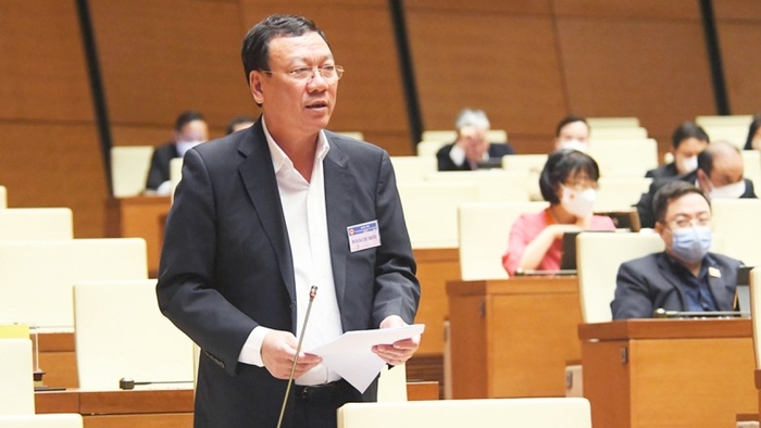 Tổng Thanh tra Chính phủ Đoàn Hồng Phong phát biểu giải trình làm rõ một số vấn đề đại biểu thảo luận. Ảnh: Quốc hội