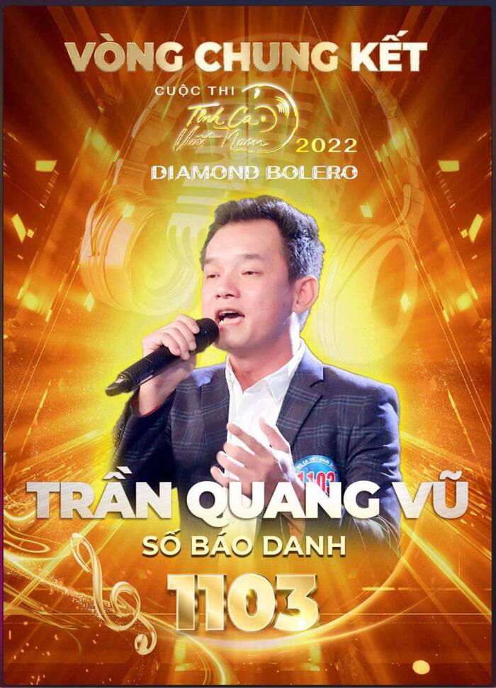 Trần Quang Vũ thí sinh với chất giọng ngọt ngào đã mang về chiến thắng trong cuộc thi Tình ca Việt Nam 2022 ở bảng nhạc Bolero.