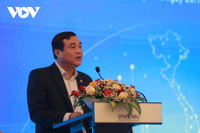 Ông Phan Việt Cường - Bí thư Tỉnh ủy Quảng Nam phát biểu chào mừng Diễn đàn.
