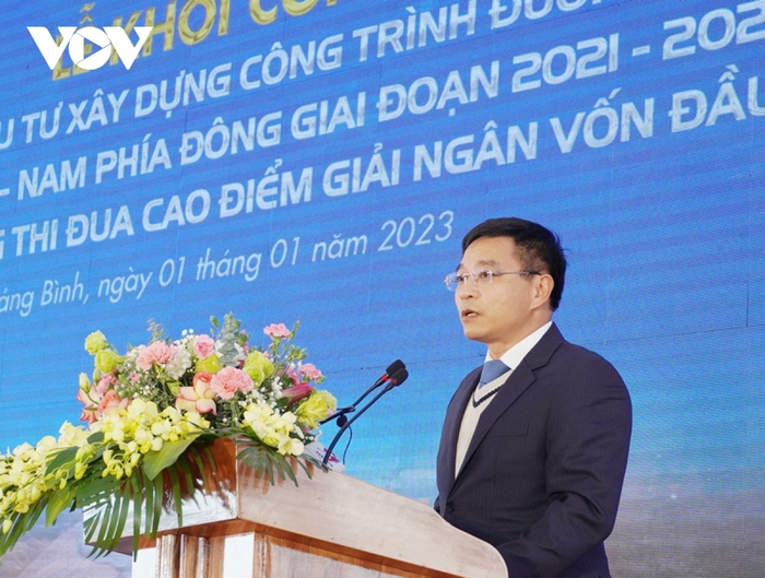 Bộ trưởng Bộ GTVT Nguyễn Văn Thắng phát động khởi công Dự án công trình đường bộ cao tốc Bắc-Nam phía Đông.