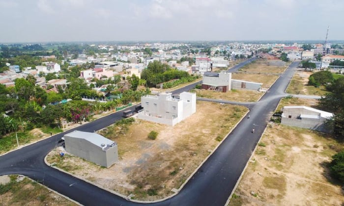 Hình ảnh thực tế tại dự án Khu đô thị sân bay, thị xã Kiến Tường, Long An. Nguồn: Chủ đầu tư Cát Tường Group