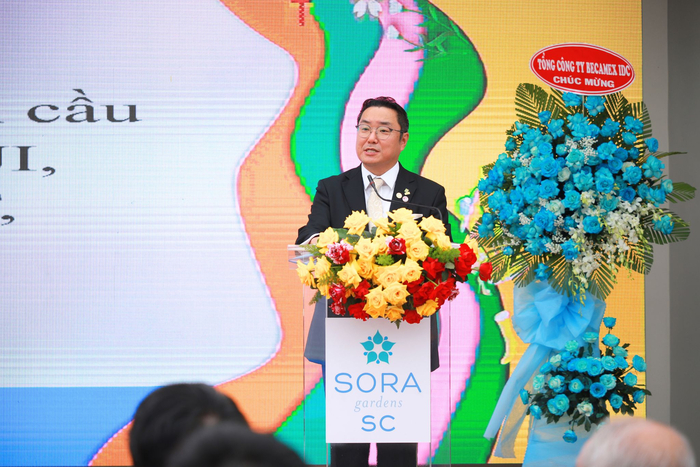 Ông Oh Dongkun, Tổng giám đốc Công ty BECAMEX TOKYU phát biểu tại sự kiện.