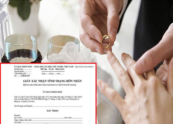 Giấy xác nhận tình trạng độc thân phải ghi rõ tên người dự định cưới